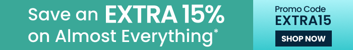 Promo code: EXTRA15