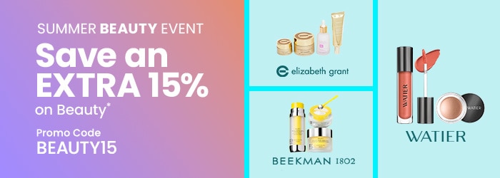 Promo code: BEAUTY15