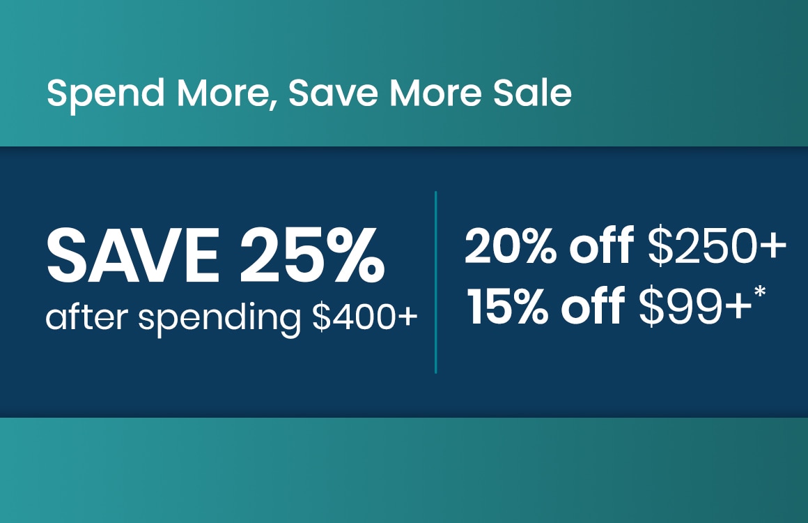 25% off after spending $400+ (also 20% off $250+ and 15% off $99+) at TSC (The Shopping Channel)