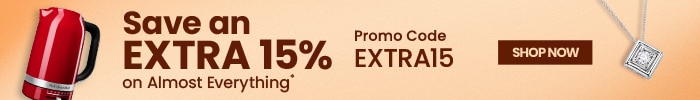 Promo code: EXTRA15
