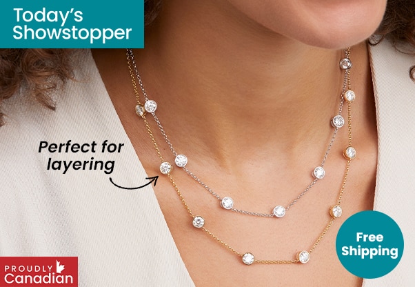 Evera 14k Diamond Station Necklace