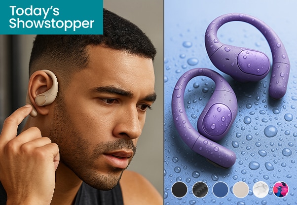 Vybz Open Ear True Wireless Headphones with Charging Case