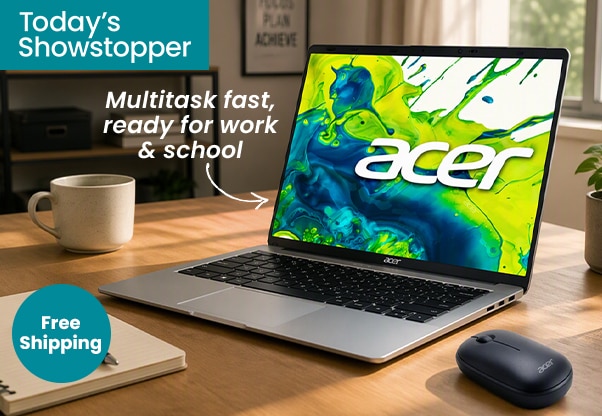 Acer Aspire Lite 14" FHD 128GB Intel Notebook with Mouse and 1 Year Microsoft Office 365