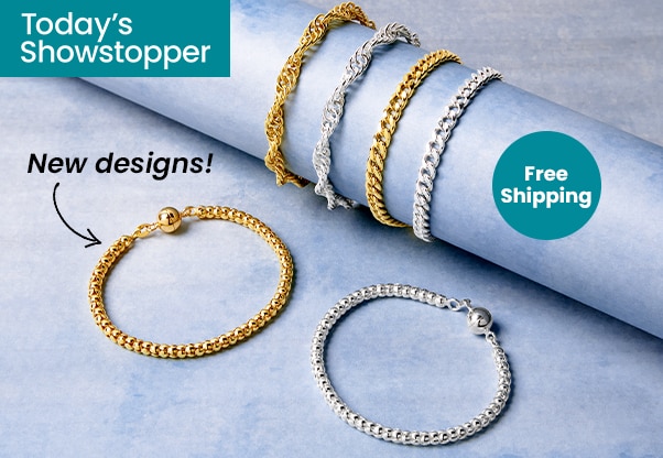 Silver Gallery Sterling Silver Bracelets Your Choice of: 3 Today's Showstopper Offers