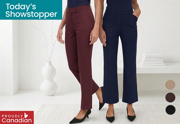 Kim & Co. Stretch Ponte Knit Mini Flare Pand w/Pockets