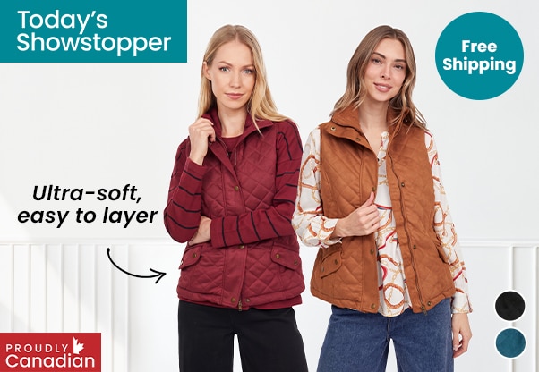 Guillaume Designs Quilted Faux Suede Vest