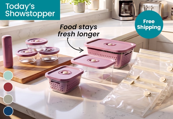 Curtis Stone 20pc Glass Vacuum Storage Set with Pump