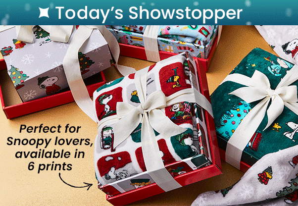 Berkshire Peanuts Print Holiday Throw in a Gift Box