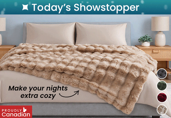 Guillaume Luxe faux fur bubble throw  (60'x70")